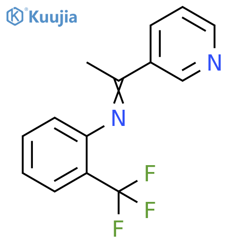 N-<1-(3-pyridyl)ethylidene>-2-(trifluoromethyl)aniline structure