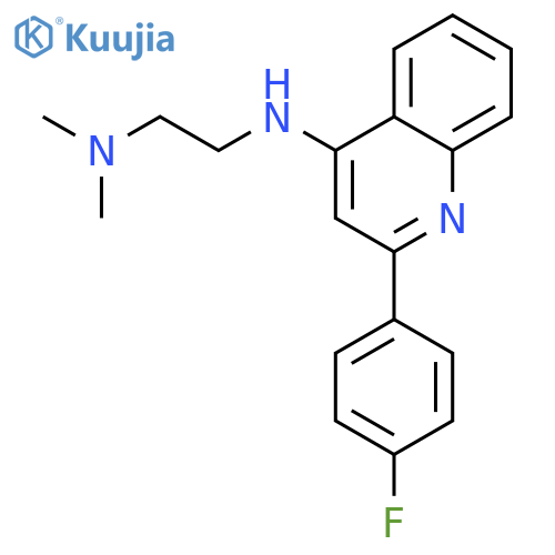 N'-[2-(4-fluorophenyl)quinolin-4-yl]-N,N-dimethylethane-1,2-diamine structure