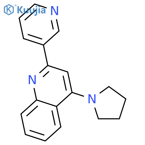 2-(pyridin-3-yl)-4-(pyrrolidin-1-yl)quinoline structure
