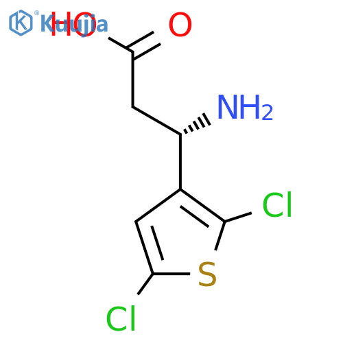(3S)-3-Amino-3-(2,5-dichlorothiophen-3-yl)propanoic acid structure
