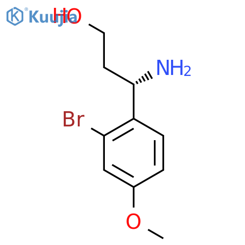 (3S)-3-amino-3-(2-bromo-4-methoxyphenyl)propan-1-ol structure