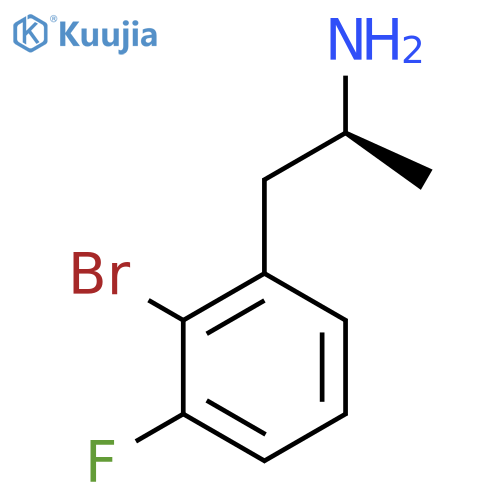 (2S)-1-(2-bromo-3-fluorophenyl)propan-2-amine structure