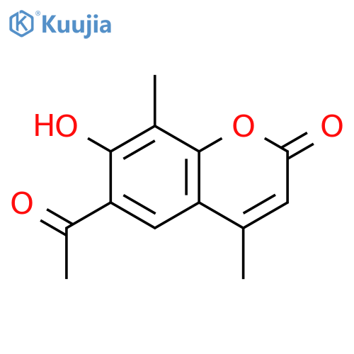 6-Acetyl-7-hydroxy-4,8-dimethyl-2H-chromen-2-one structure