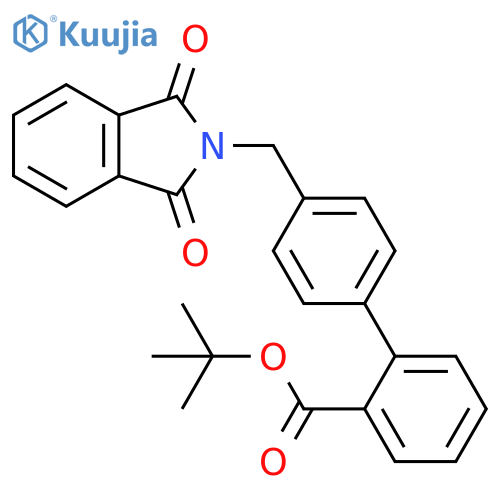 [1,1'-Biphenyl]-2-carboxylic acid, 4'-[(1,3-dihydro-1,3-dioxo-2H-isoindol-2-yl)methyl]-, 1,1-dimethylethyl ester structure