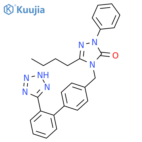 3H-1,2,4-Triazol-3-one, 5-butyl-2,4-dihydro-2-phenyl-4-[[2'-(2H-tetrazol-5-yl)[1,1'-biphenyl]-4-yl]methyl]- structure