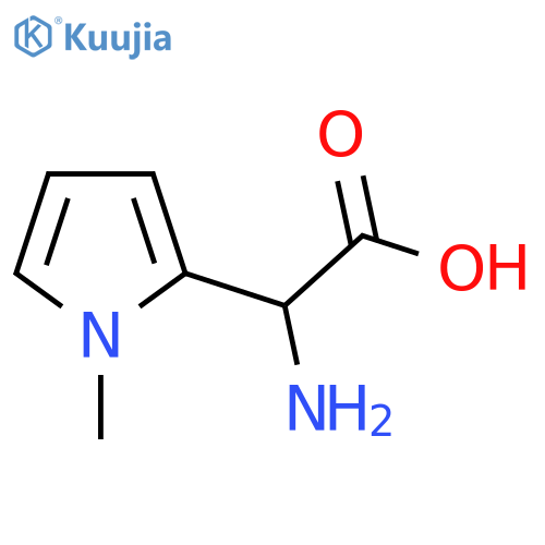 2-amino-2-(1-methyl-1H-pyrrol-2-yl)acetic acid structure