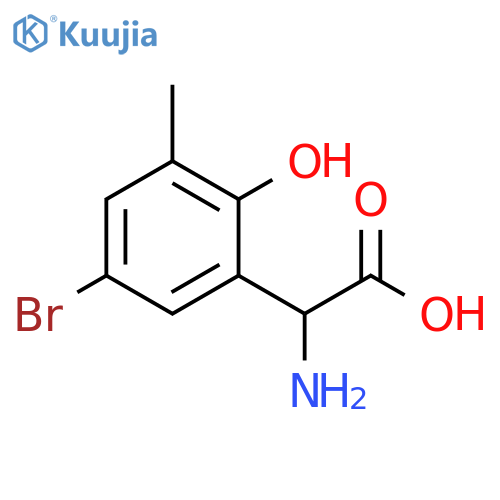 α-Amino-5-bromo-2-hydroxy-3-methylbenzeneacetic acid structure