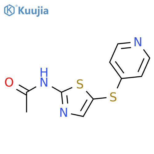 Acetamide, N-[5-(4-pyridinylthio)-2-thiazolyl]- structure