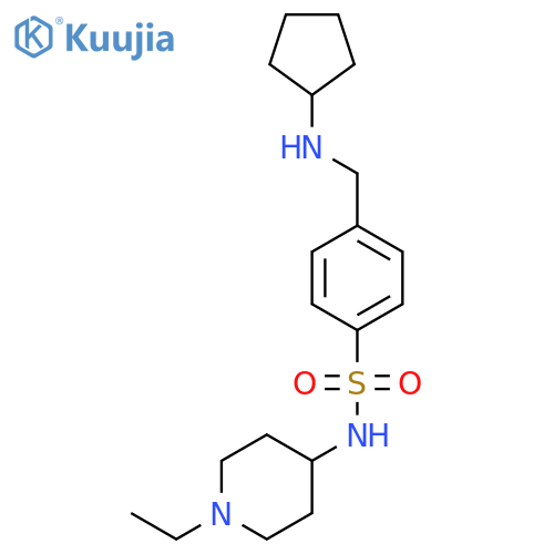 4-((Cyclopentylamino)methyl)-N-(1-ethylpiperidin-4-yl)benzenesulfonamide structure