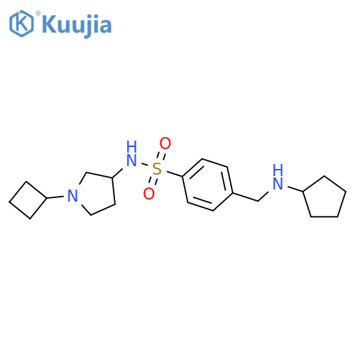 N-(1-Cyclobutylpyrrolidin-3-yl)-4-((cyclopentylamino)methyl)benzenesulfonamide structure