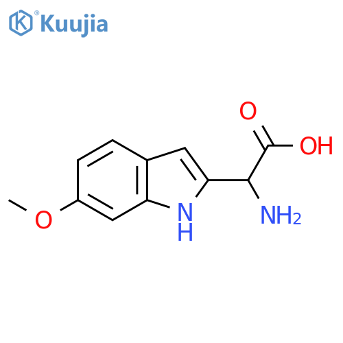 2-amino-2-(6-methoxy-1H-indol-2-yl)acetic acid structure