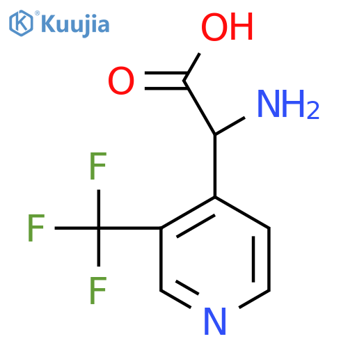 2-amino-2-3-(trifluoromethyl)pyridin-4-ylacetic acid structure