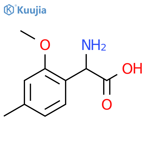 2-amino-2-(2-methoxy-4-methylphenyl)acetic acid structure
