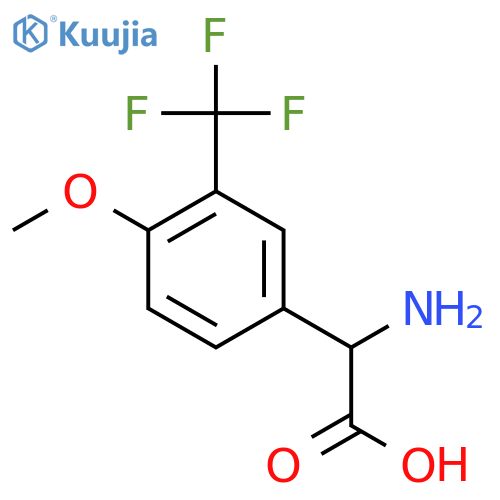 2-amino-2-4-methoxy-3-(trifluoromethyl)phenylacetic acid structure