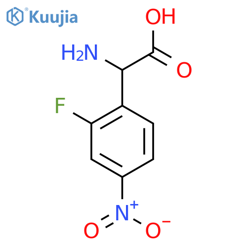 2-amino-2-(2-fluoro-4-nitrophenyl)acetic acid structure