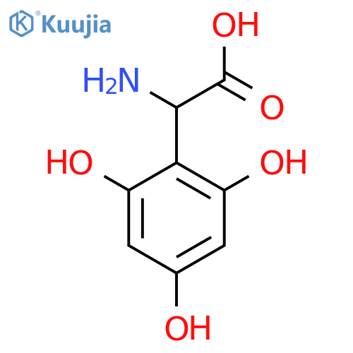 2-amino-2-(2,4,6-trihydroxyphenyl)acetic acid structure