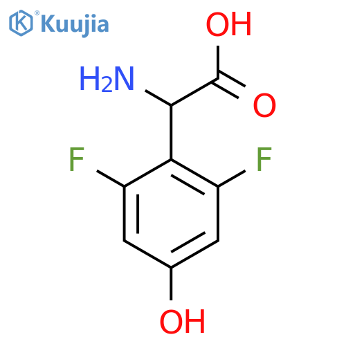 2-Amino-2-(2,6-difluoro-4-hydroxyphenyl)acetic acid structure