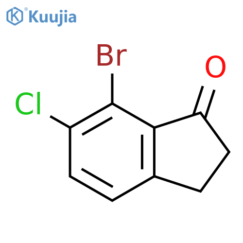 7-Bromo-6-chloro-1-indanone structure