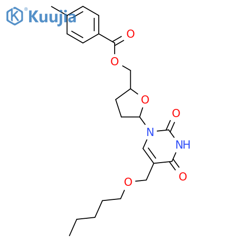 [(2s,5r)-5-[2,4-dioxo-5-(pentoxymethyl)pyrimidin-1-yl]oxolan-2-yl]methyl 4-methylbenzoate structure