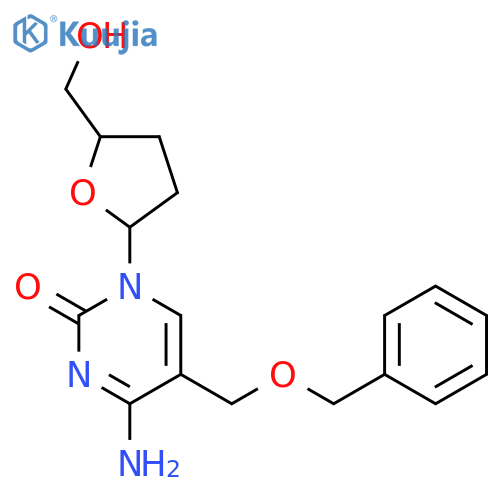 4-amino-5-[(benzyloxy)methyl]-1-[(2r,5s)-5-(hydroxymethyl)tetrahy Dro-2-furanyl]-2(1h)-pyrimidinone structure