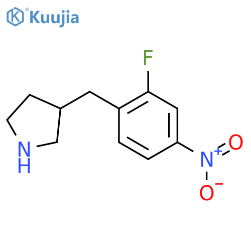 3-(2-fluoro-4-nitrophenyl)methylpyrrolidine structure