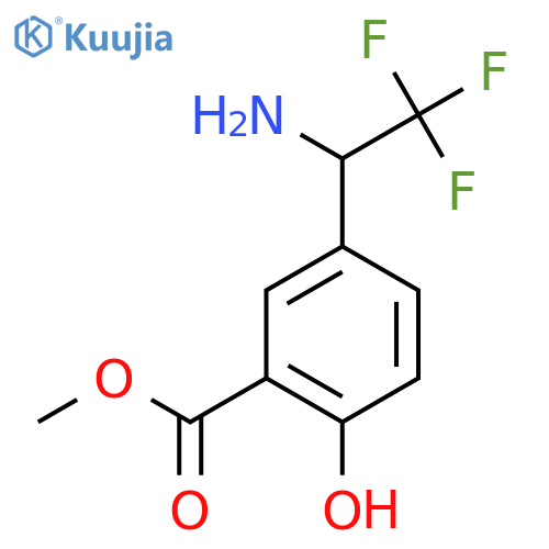 methyl 5-(1-amino-2,2,2-trifluoroethyl)-2-hydroxybenzoate structure