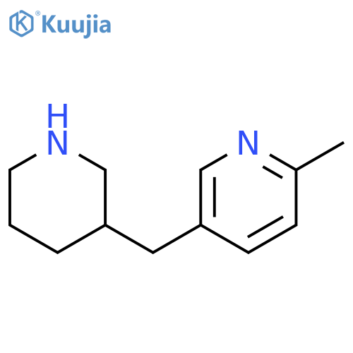 Pyridine, 2-methyl-5-(3-piperidinylmethyl)- structure