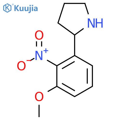 2-(3-methoxy-2-nitrophenyl)pyrrolidine structure