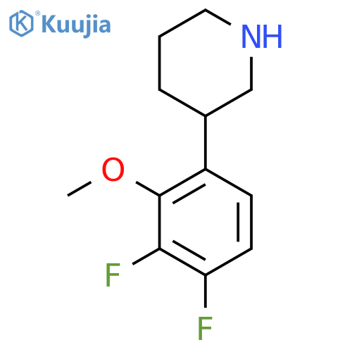 3-(3,4-difluoro-2-methoxyphenyl)piperidine structure