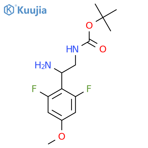 tert-butyl N-2-amino-2-(2,6-difluoro-4-methoxyphenyl)ethylcarbamate structure