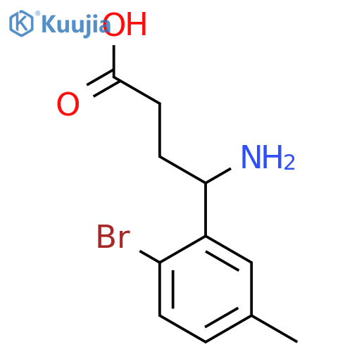 4-amino-4-(2-bromo-5-methylphenyl)butanoic acid structure