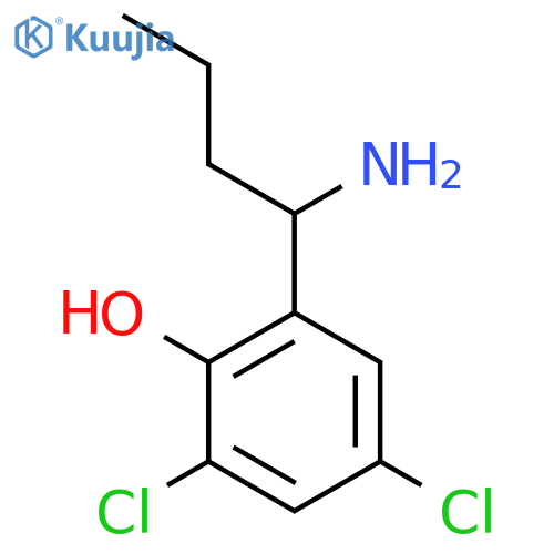 2-(1-aminobutyl)-4,6-dichlorophenol structure