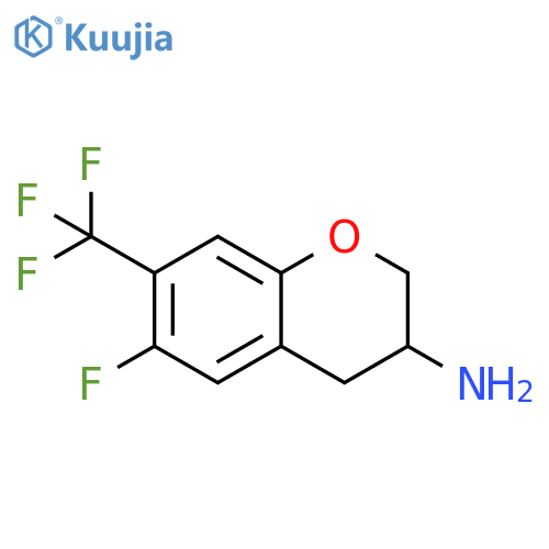 6-fluoro-7-(trifluoromethyl)-3,4-dihydro-2H-1-benzopyran-3-amine structure
