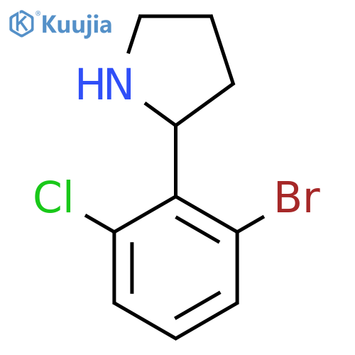 2-(2-BROMO-6-CHLOROPHENYL)PYRROLIDINE structure