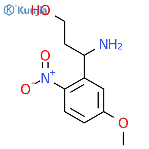 3-amino-3-(5-methoxy-2-nitrophenyl)propan-1-ol structure