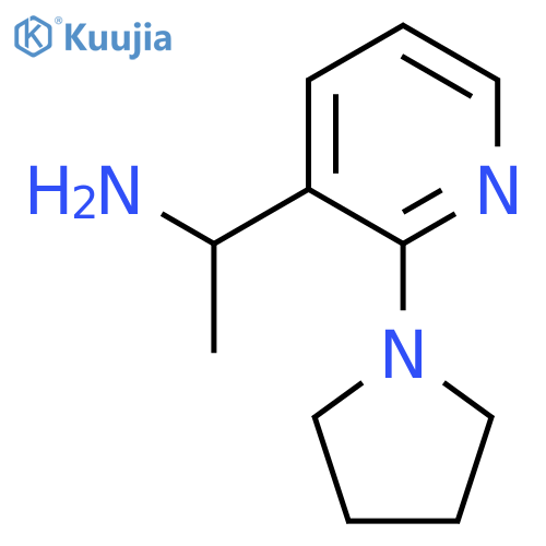 1-2-(pyrrolidin-1-yl)pyridin-3-ylethan-1-amine structure