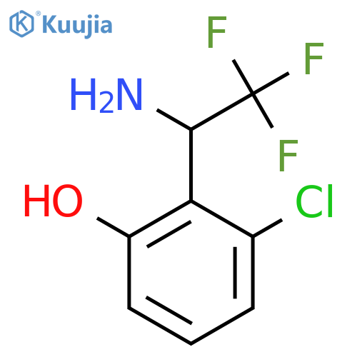 2-(1-amino-2,2,2-trifluoroethyl)-3-chlorophenol structure