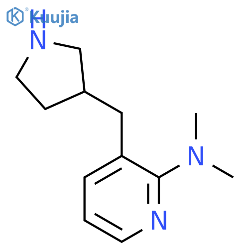 N,N-dimethyl-3-(pyrrolidin-3-yl)methylpyridin-2-amine structure