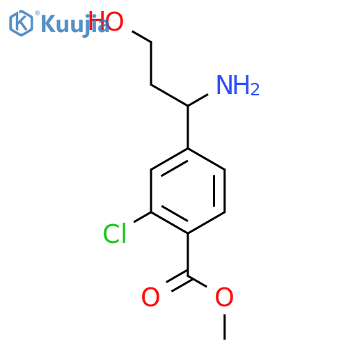 methyl 4-(1-amino-3-hydroxypropyl)-2-chlorobenzoate structure
