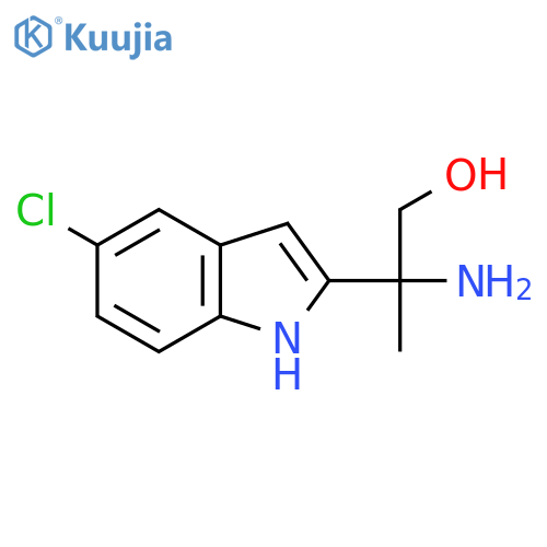 2-amino-2-(5-chloro-1H-indol-2-yl)propan-1-ol structure