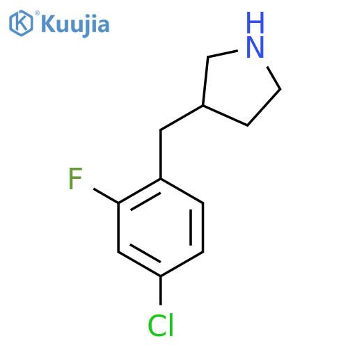 3-(4-chloro-2-fluorophenyl)methylpyrrolidine structure