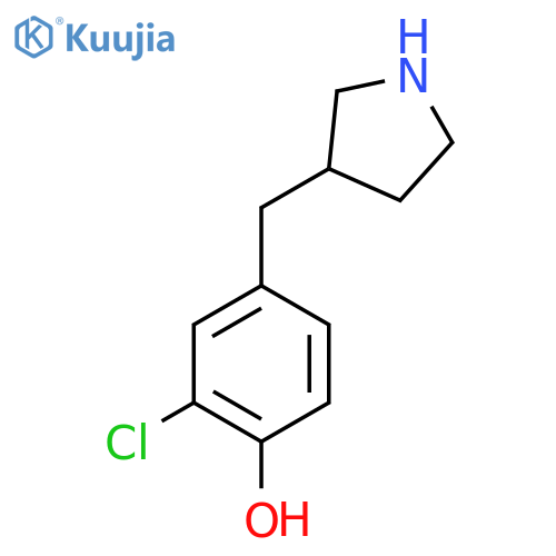 2-chloro-4-(pyrrolidin-3-yl)methylphenol structure