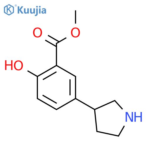 methyl 2-hydroxy-5-(pyrrolidin-3-yl)benzoate structure