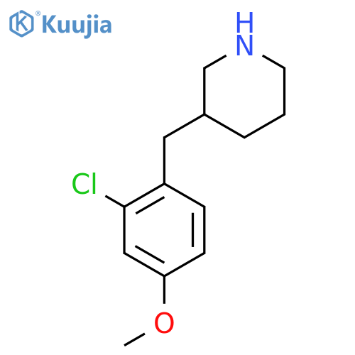 3-(2-chloro-4-methoxyphenyl)methylpiperidine structure