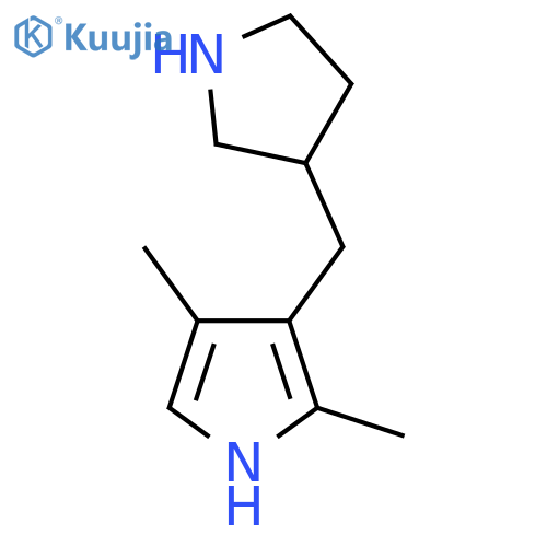 2,4-dimethyl-3-(pyrrolidin-3-yl)methyl-1H-pyrrole structure
