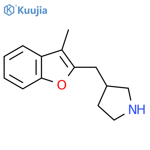 3-(3-methyl-1-benzofuran-2-yl)methylpyrrolidine structure