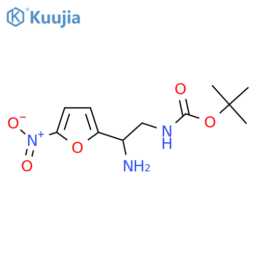 tert-butyl N-2-amino-2-(5-nitrofuran-2-yl)ethylcarbamate structure