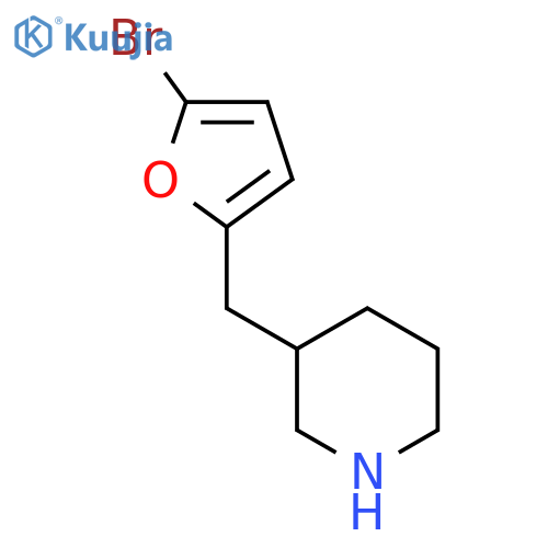 3-(5-bromofuran-2-yl)methylpiperidine structure