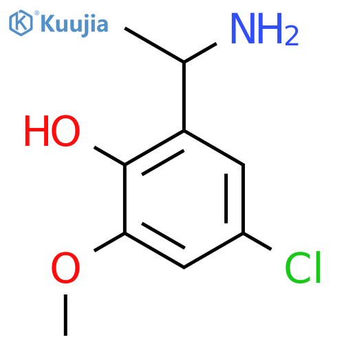 2-(1-Aminoethyl)-4-chloro-6-methoxyphenol structure