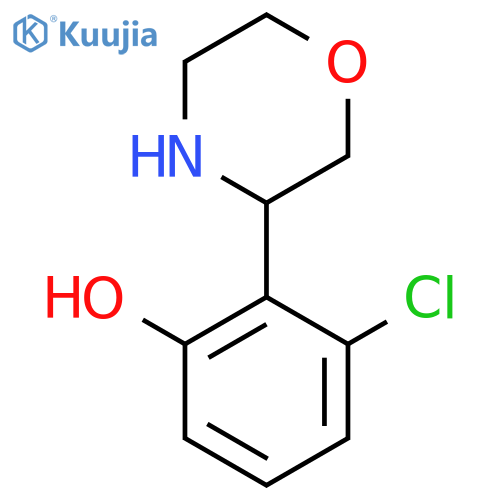 3-Chloro-2-(morpholin-3-yl)phenol structure